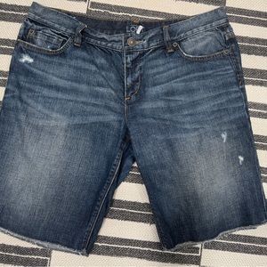Loft Denim Shorts with Frayed ends